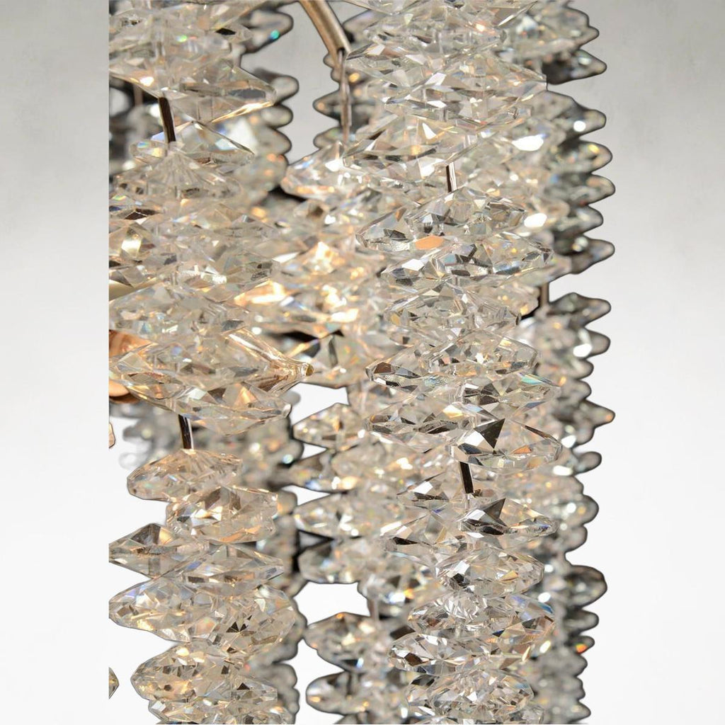 Crystal Tiered chandelier - Dorian Stone for dining room view 3