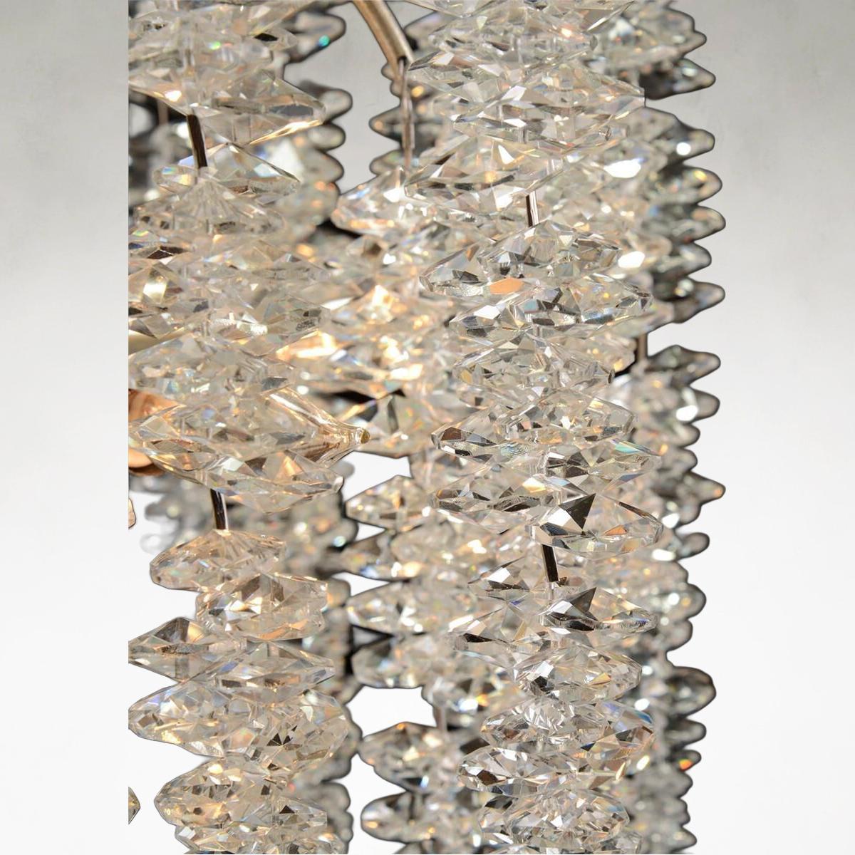 Crystal Tiered chandelier - Dorian Stone for dining room view 3