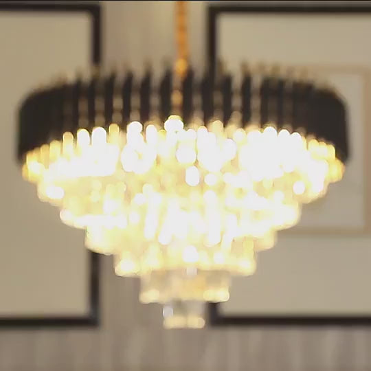 Crystal Round chandelier - Tessa House for dining room view 2