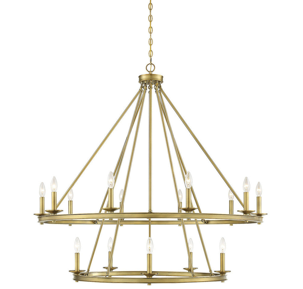 Brass Brass chandelier - Solene Mist for dining room view 1