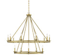 Brass Brass chandelier - Solene Mist for dining room view 1