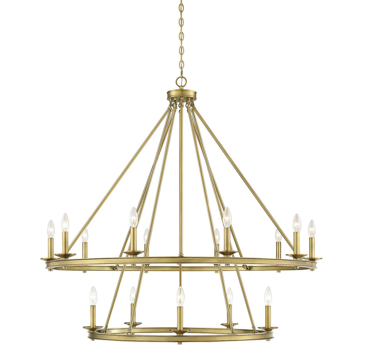 Brass Brass chandelier - Solene Mist for dining room view 1