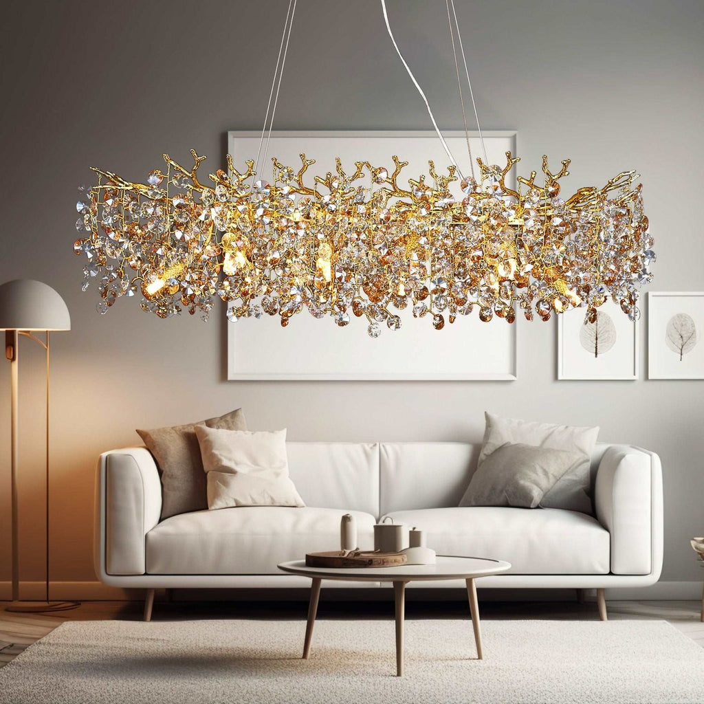 Clear Crystal chandelier - Xara Lane for dining room view 1