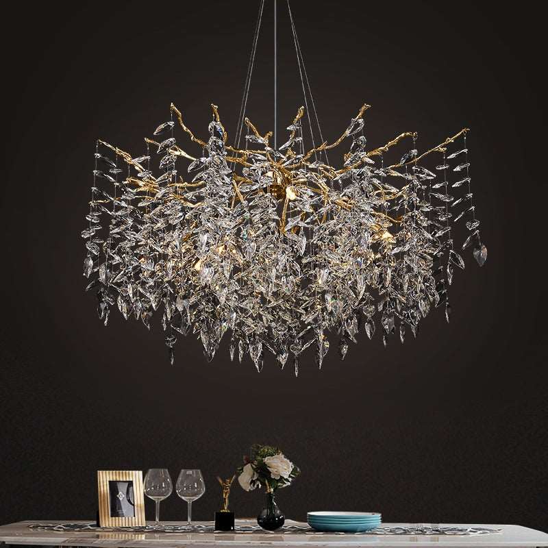 Clear Crystal chandelier - Fiora Court for dining room view 5