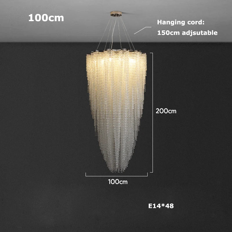 Gold Crystal chandelier - Belen House for dining room view 10