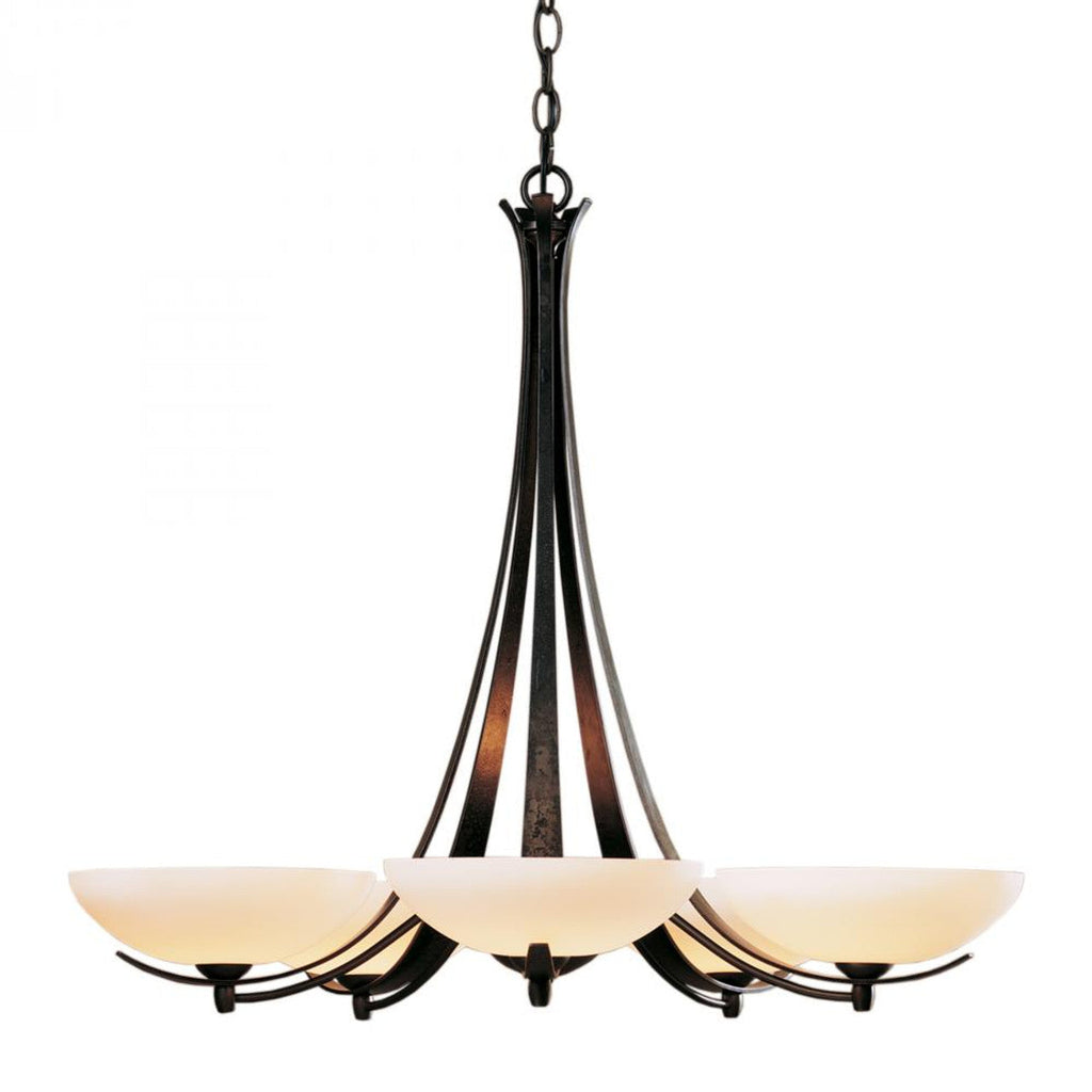 Natural Glass Candle chandelier - Elara Dawn for dining room view 2