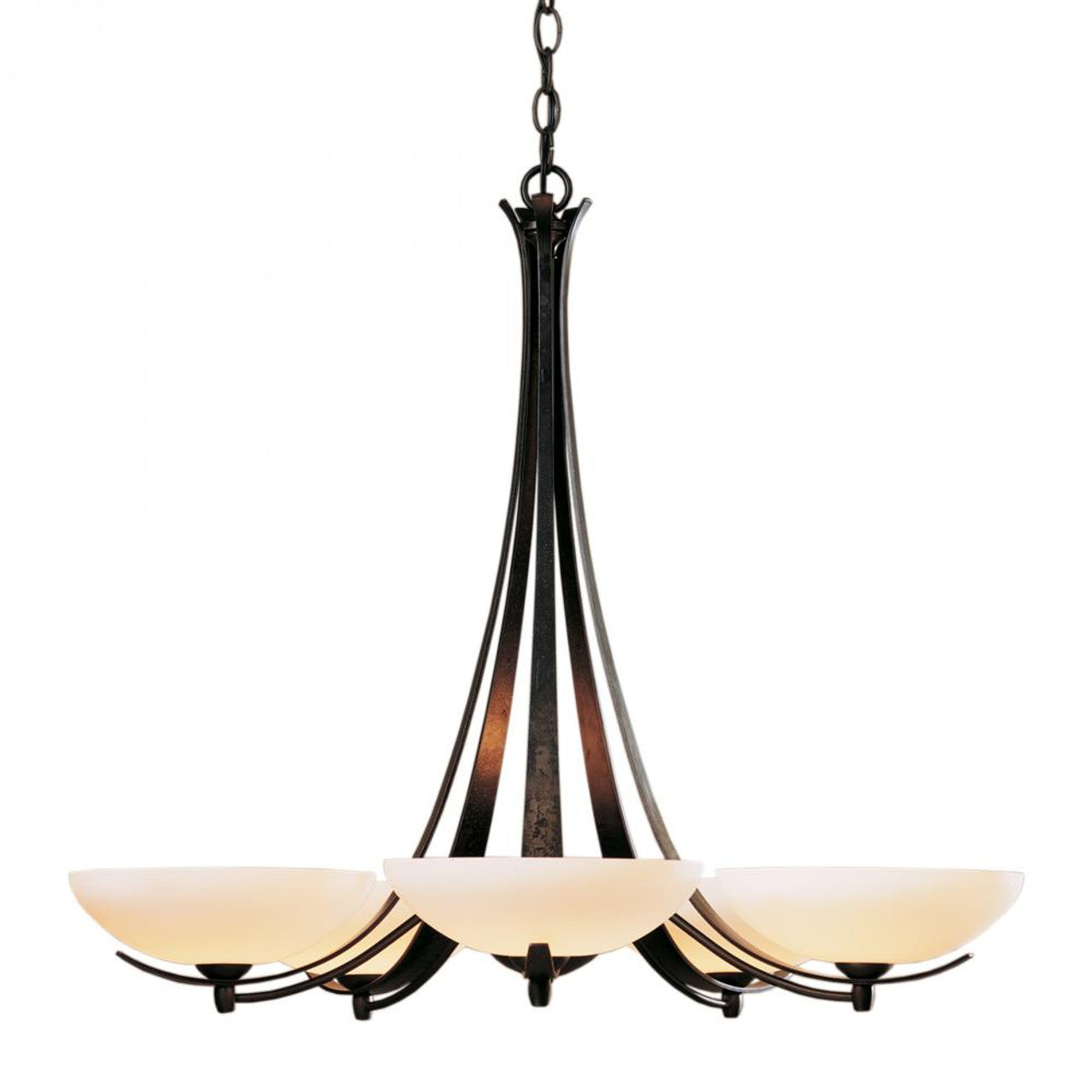 Natural Glass Candle chandelier - Elara Dawn for dining room view 2