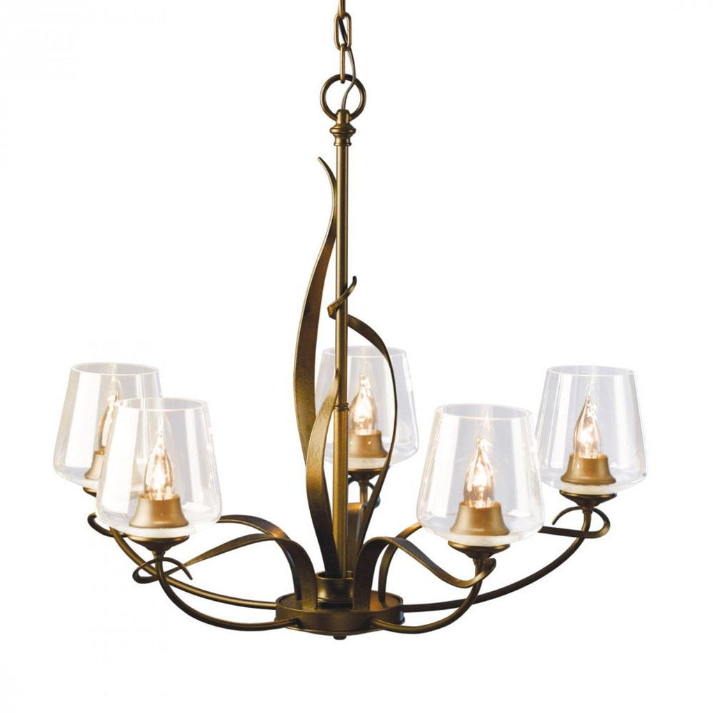 Flora Chandelier, 5-Light, Sterling, Opal Glass, 22.2"W (103045-SKT-85-GG0303 5D0NQ8)