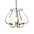 Flora Chandelier, 5-Light, Bronze, Opal and Seeded Glass, 22.2"W (103045-SKT-05-ZS0354 23KU9X)