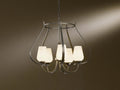 Flora Chandelier, 5-Light, Black, Opal Glass, 22.2"W (103045-SKT-10-GG0303 23KUAA)