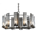 New Town Chandelier, 10-Light, Bronze, Seeded Clear Glass, 30"W (103290-SKT-05-II0184 39CH1D)