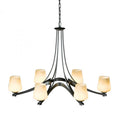 Gold Glass chandelier - Dorian Gleam for dining room view 1