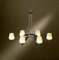 Black Glass chandelier - Una Ray for dining room view 1