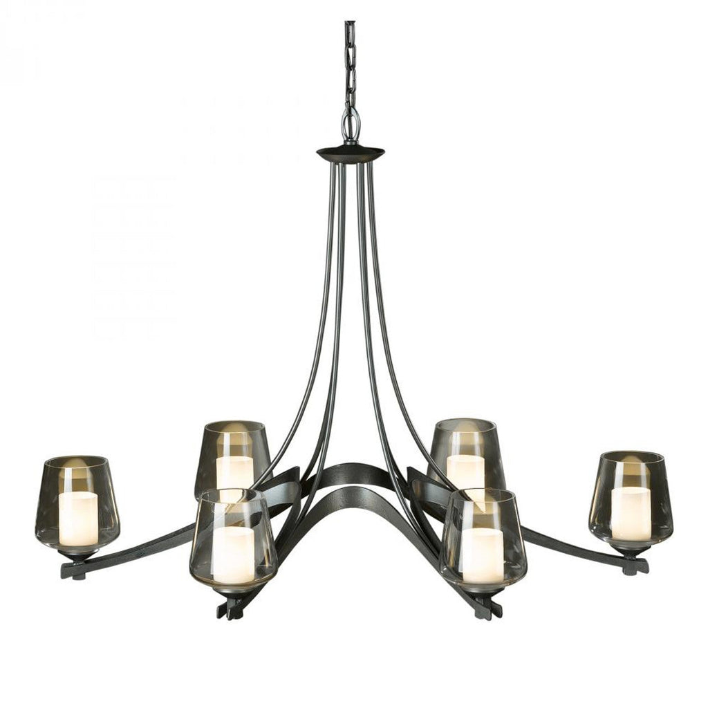 Opal Glass chandelier - Ansel Dawn for dining room view 2