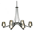 Ribbon Chandelier, 6-Lights, Vintage Platinum, Opal (GG), 38.5"W (104106-SKT-82-GG0236 3WHXXJ)