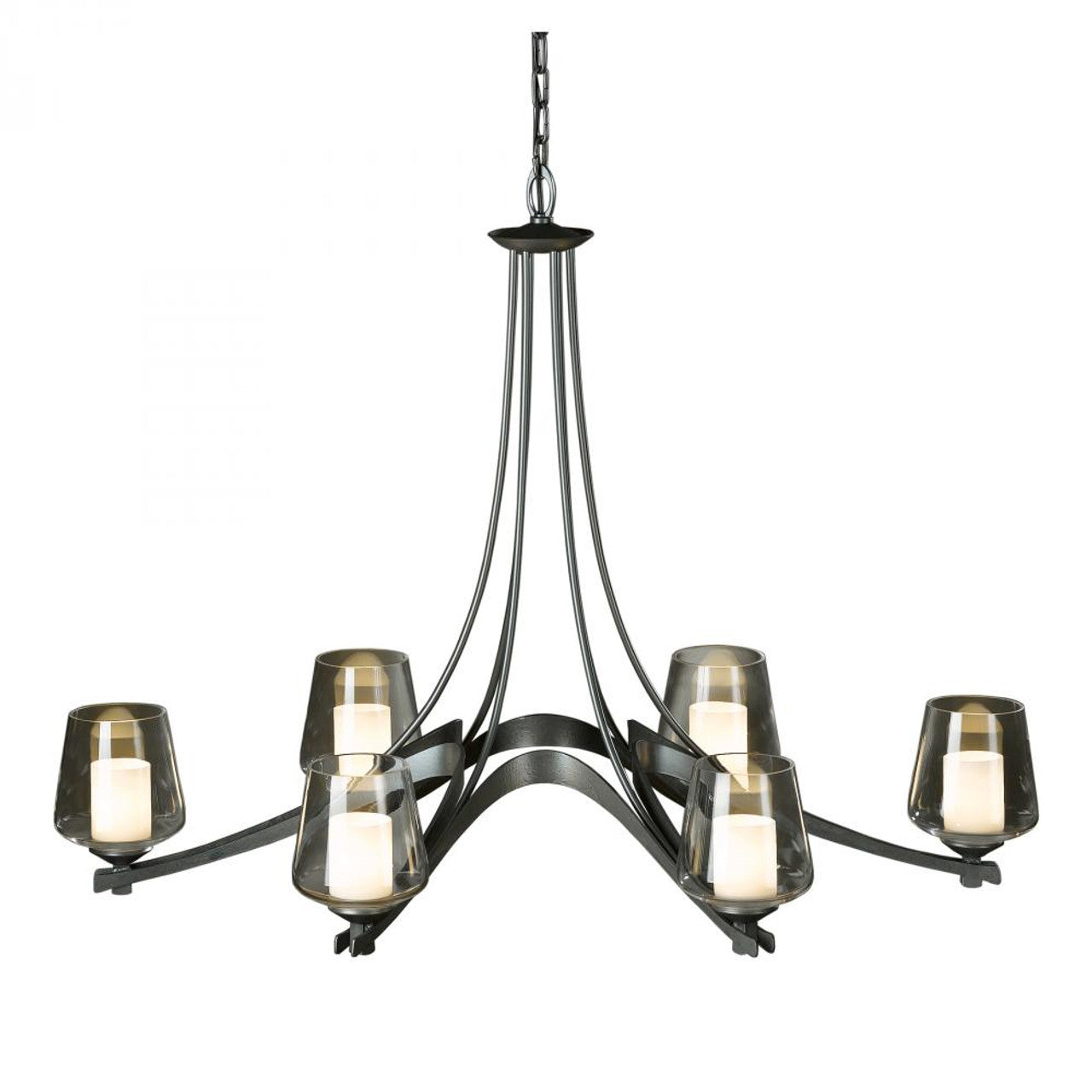 Clear Glass chandelier - Eden Dawn for dining room view 1