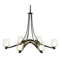 Clear Glass chandelier - Halo Harbor for dining room view 1