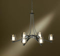 Black Glass chandelier - Alden Ray for dining room view 1