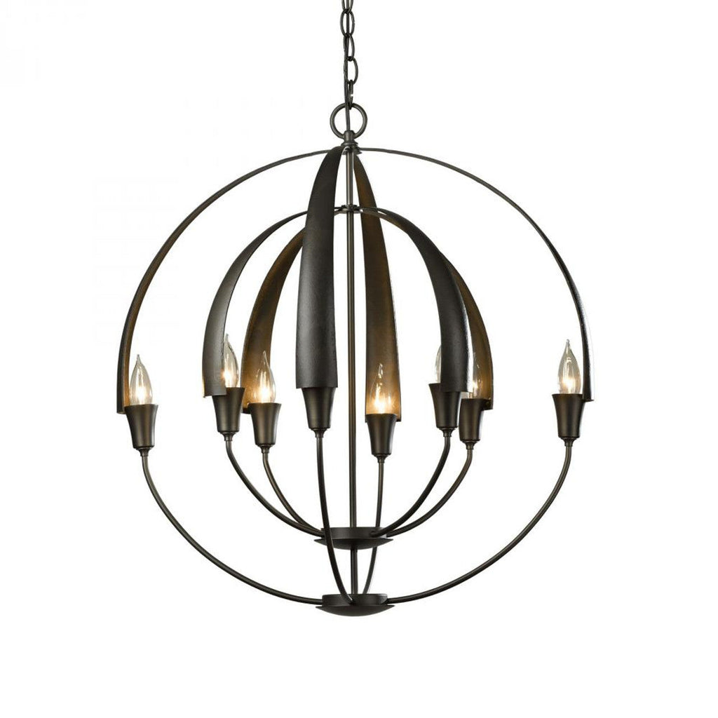 Clear Glass chandelier - Halo Harbor for dining room view 2