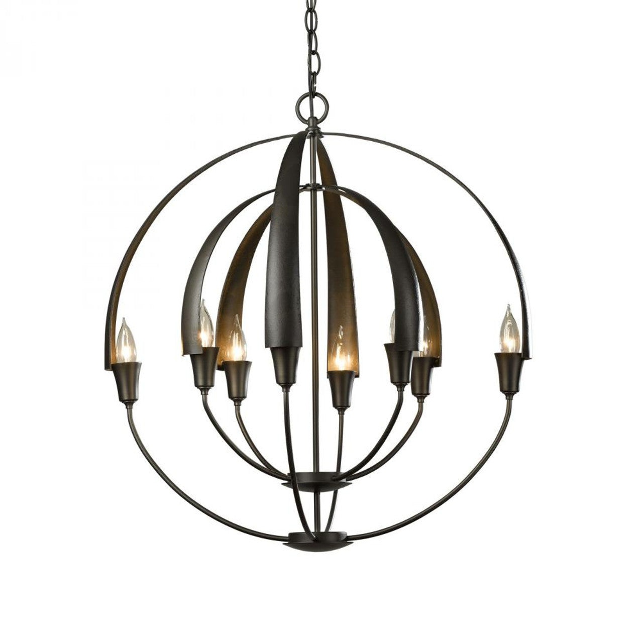 Clear Glass chandelier - Halo Harbor for dining room view 2