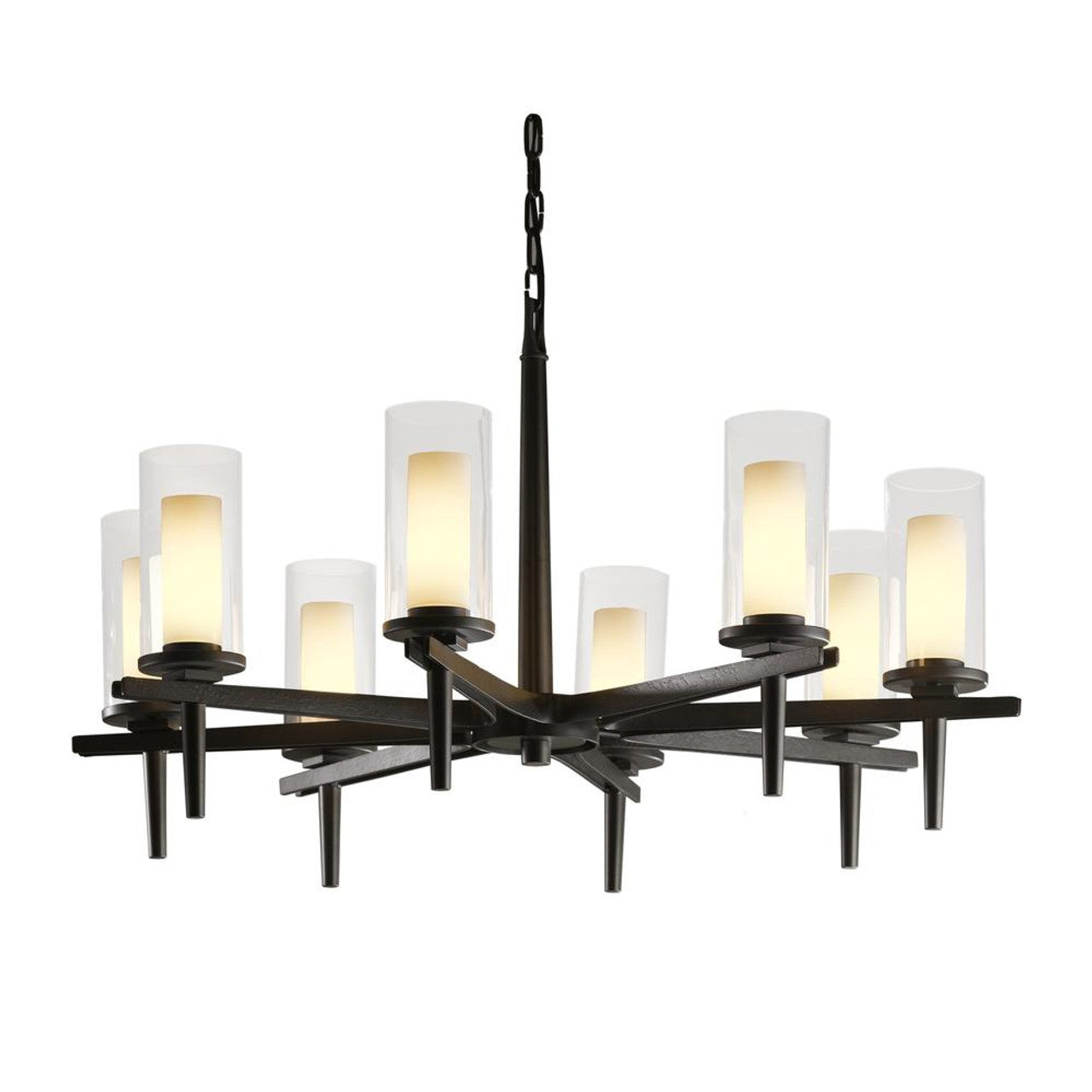 Silver Glass chandelier - Juno Harbor for dining room view 2