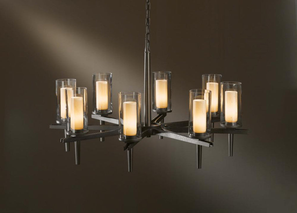 Constellation Chandelier, 8-Light, Black, Opal and Clear Glass, 34"W (104305-SKT-10-ZU0323 16P7DY)