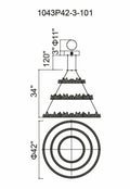 Juliette 3 Tier LED Chandelier