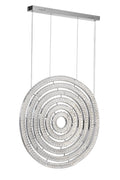 Clear Crystal Round chandelier - Bexley Gleam for dining room view 1