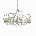 Black Crystal Linear chandelier - Opal Harbor for dining room view 1
