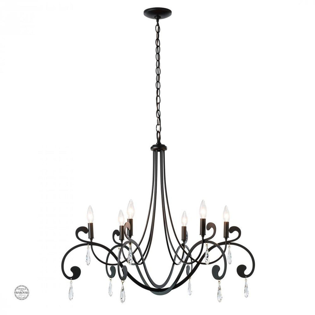 Silver Crystal Linear chandelier - Uma Harbor for dining room view 2