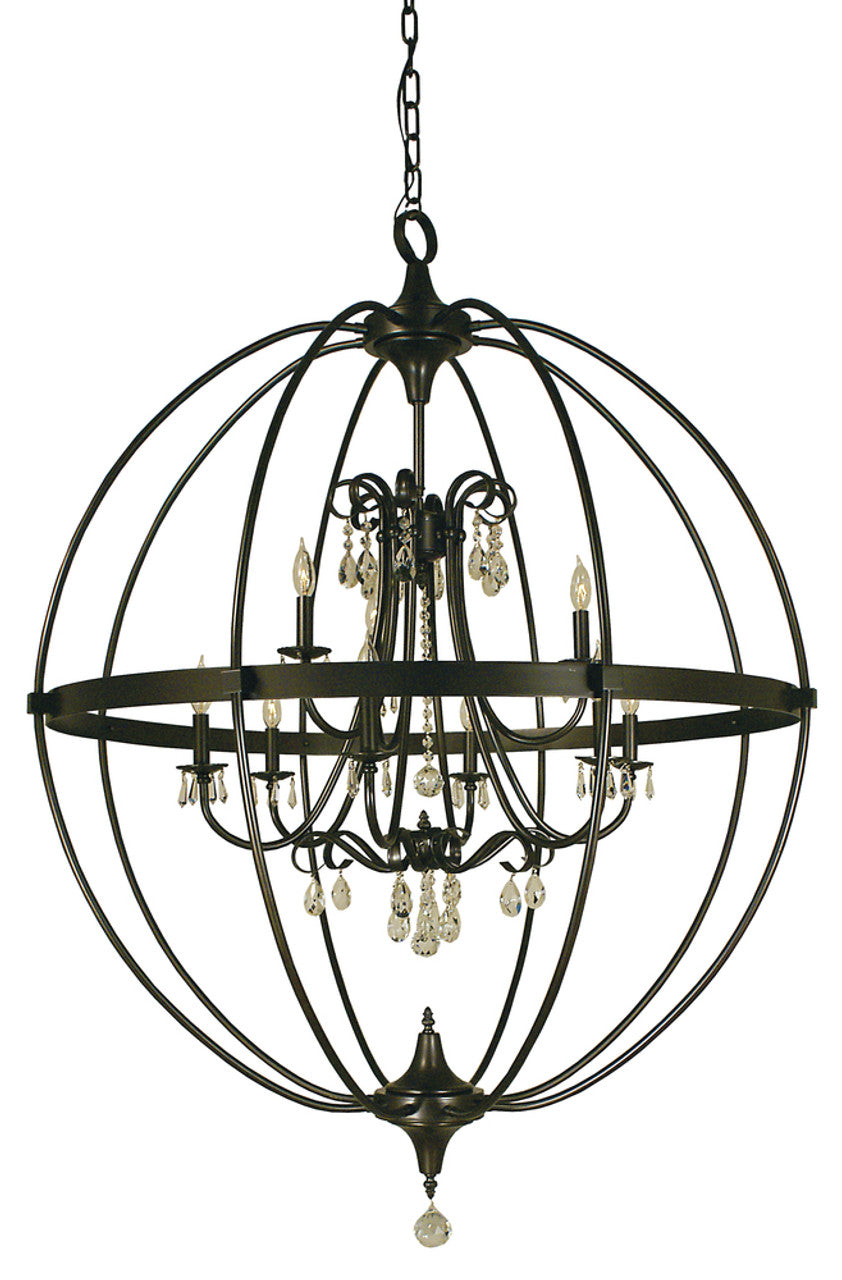 Clear Crystal Candle chandelier - Piper Ray for dining room view 1