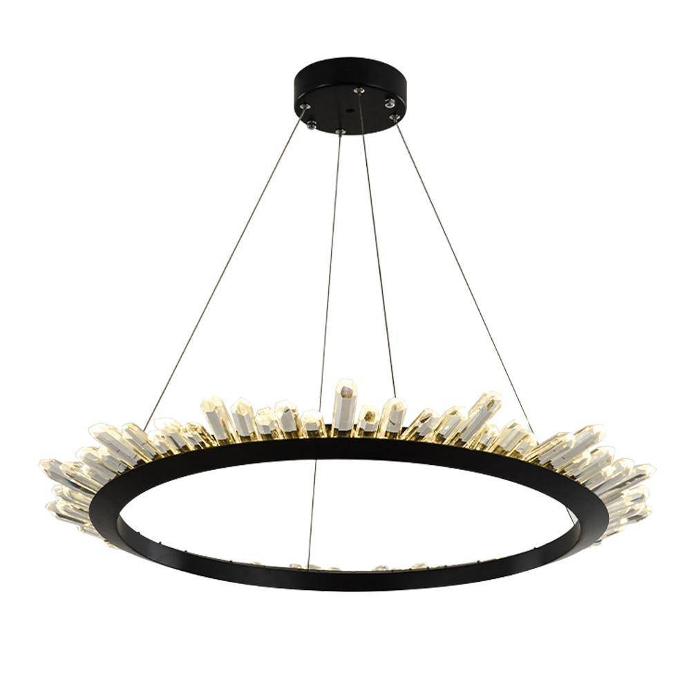 Black Crystal Round chandelier - Vela House for dining room view 5