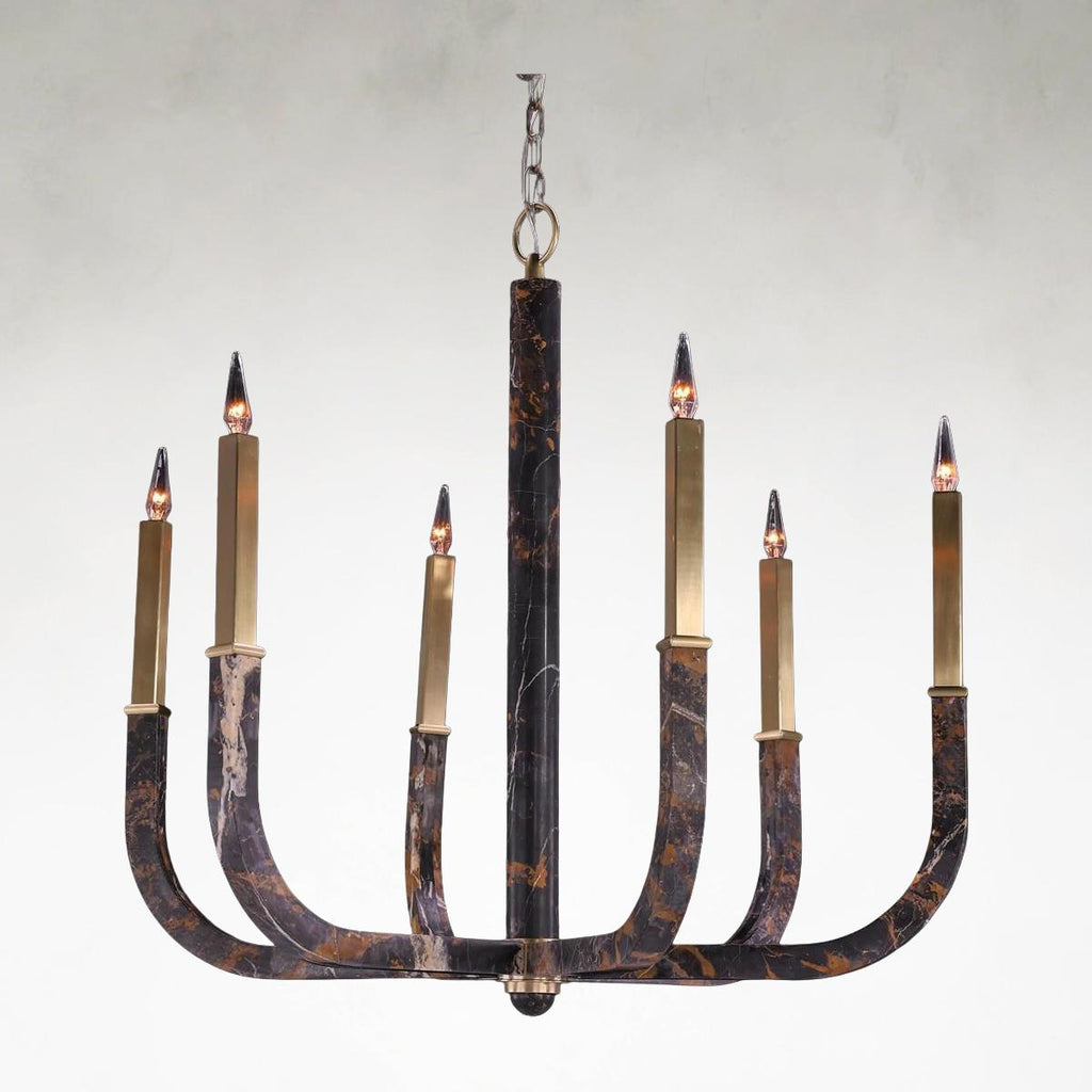 Brass Brass chandelier - Piper Stone for dining room view 1