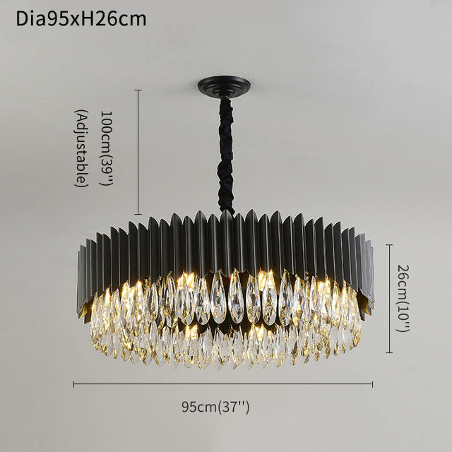 Clear Crystal chandelier - Talia House for dining room view 10