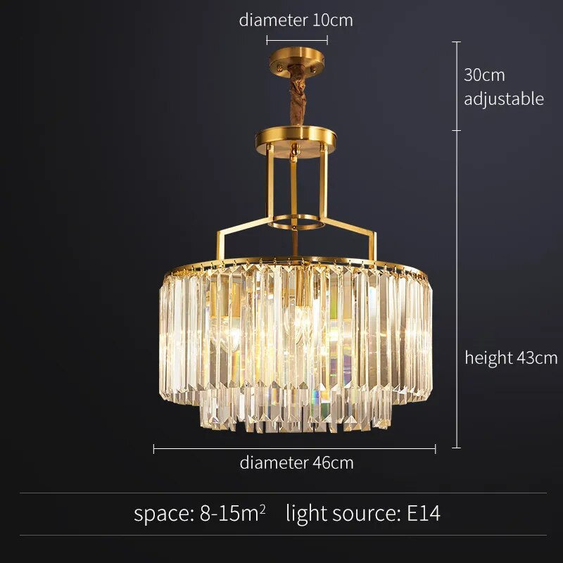 Clear Crystal chandelier - Noor Bay for dining room view 6