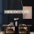 Gold Crystal chandelier - Zinnia Court for dining room view 1