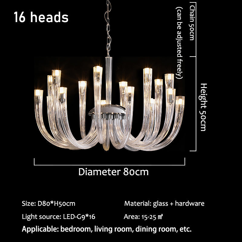 Glass chandelier - Lumen Bay for dining room view 9