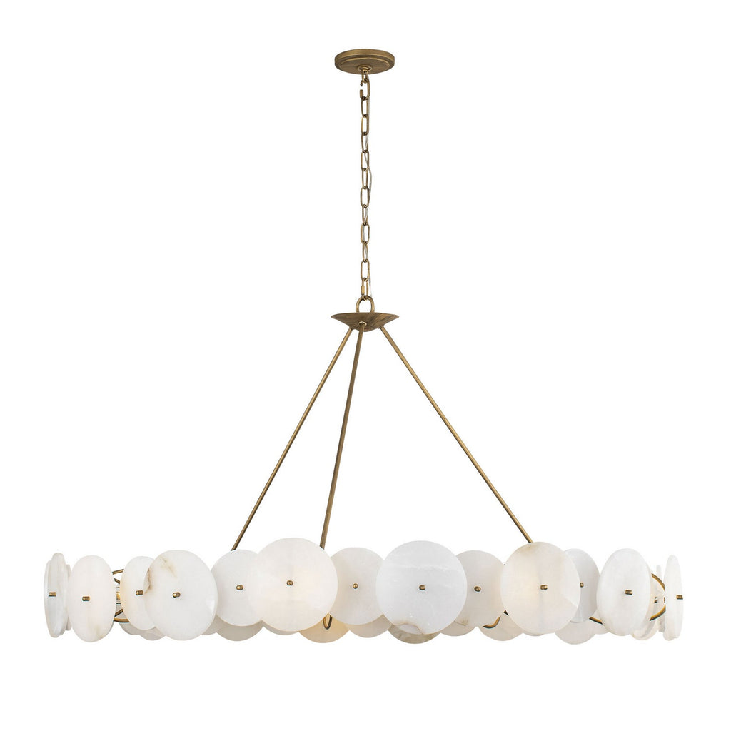 Cosmos Nine Light Chandelier Havana Gold