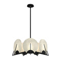 Callisto Seven Light Pendant Black