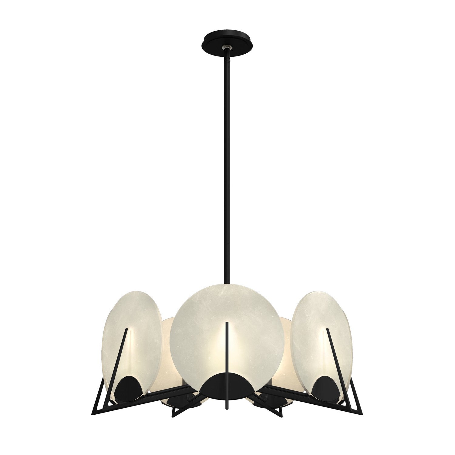 Callisto Seven Light Pendant Black
