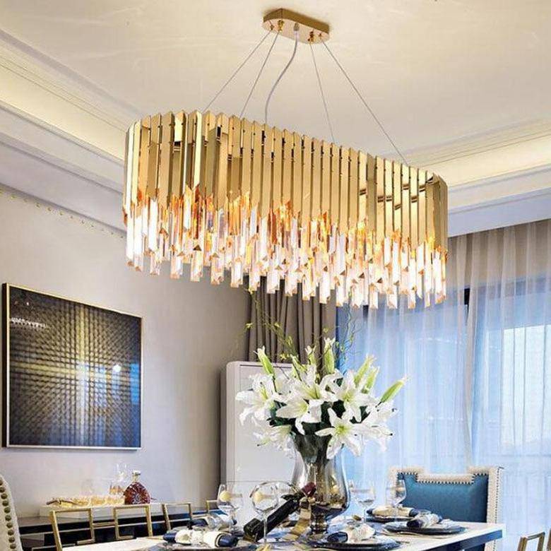 Clear Crystal chandelier - Elara Lane for dining room view 2