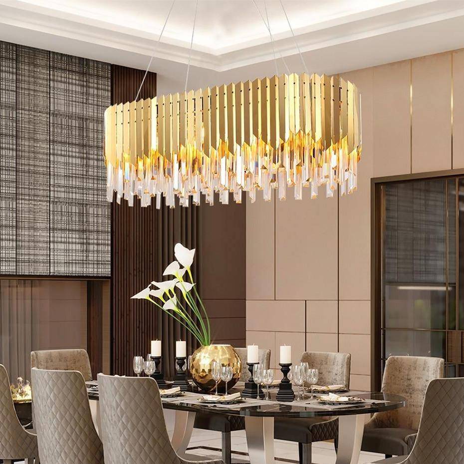 Clear Crystal chandelier - Elara Lane for dining room view 1