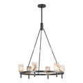 Bronze Alabaster chandelier - Opal Court for dining room view 1