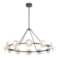 Bronze Alabaster chandelier - Sable Court for dining room view 1