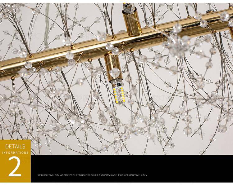 Clear Crystal Linear chandelier - Haven Lane for dining room view 8