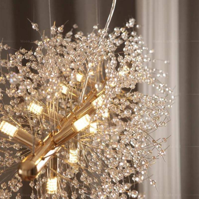 Clear Crystal Linear chandelier - Haven Lane for dining room view 10