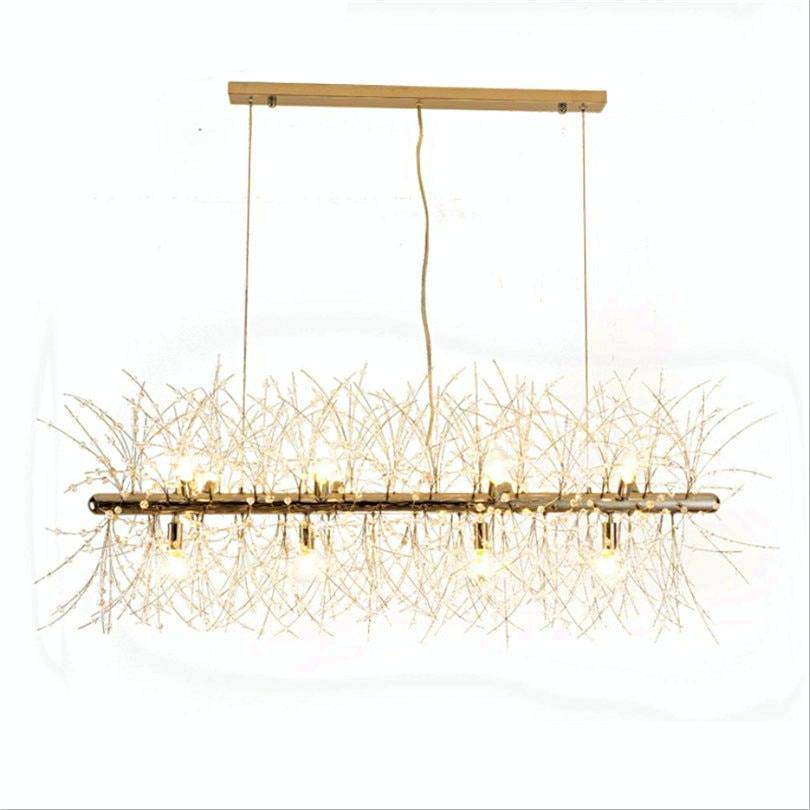 Clear Crystal Linear chandelier - Haven Lane for dining room view 11