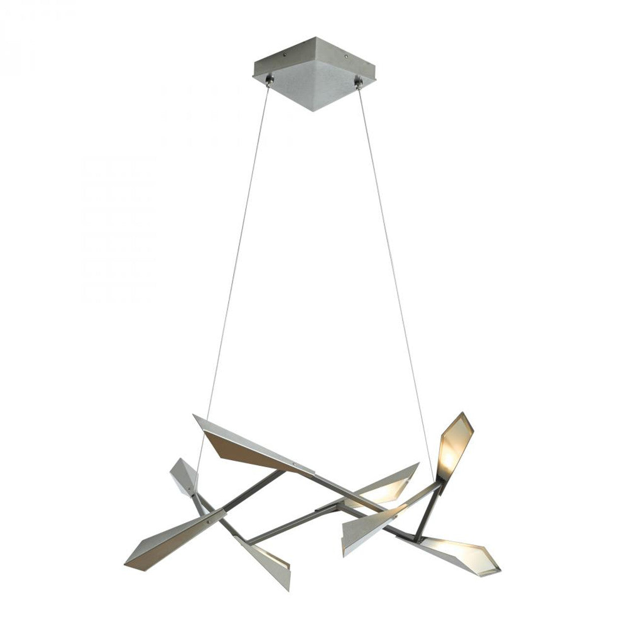 Quill Pendant, 1-Lights, LED, Vintage Platinum, 16"W (135001-LED-STND-82 39FFRT)