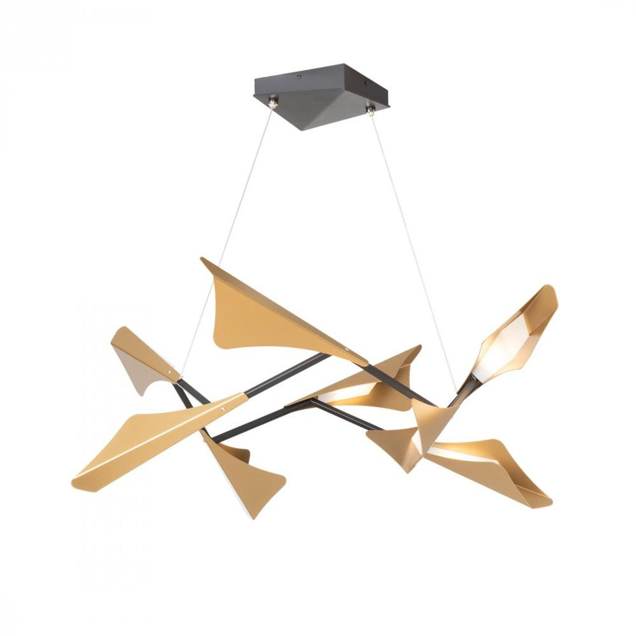 Cityscape Pendant, 1-Light, Standard Height, LED, Black, 38"W (139910-LED-STND-10-82 4T1C57)