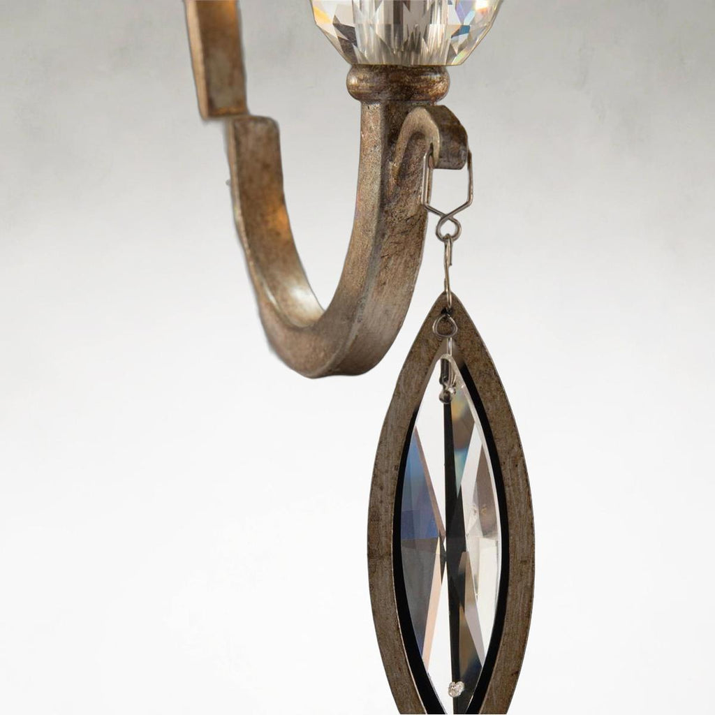 Silver Crystal chandelier - Arden Ray for dining room view 6